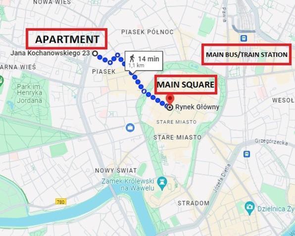 Trendy Apartment Kochanowskiego Street クラクフ エクステリア 写真
